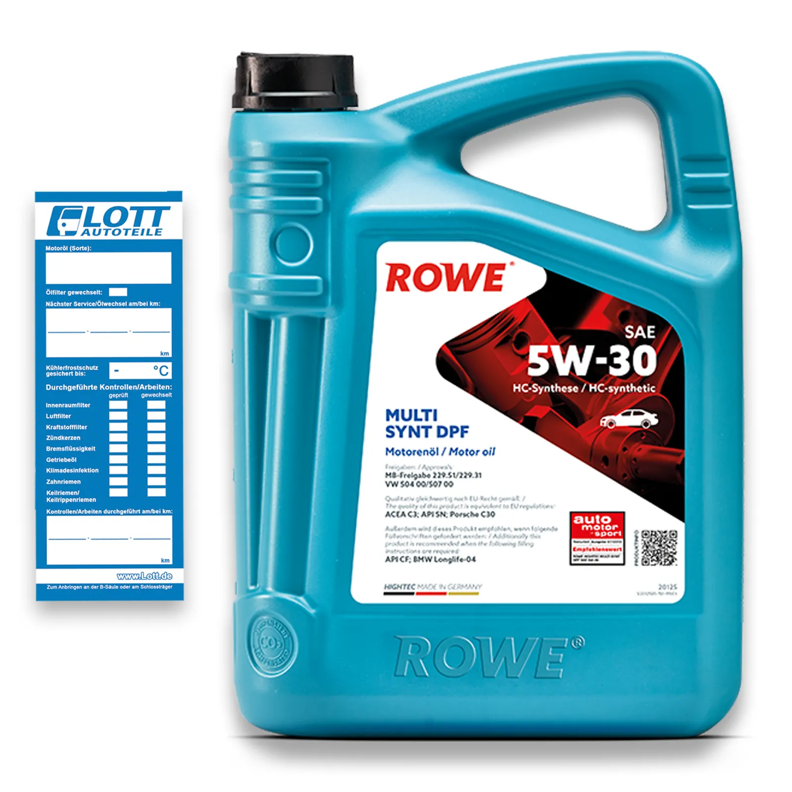 5L ROWE MOTORÖL HIGHTEC MULTI SYNT DPF 5W-30
