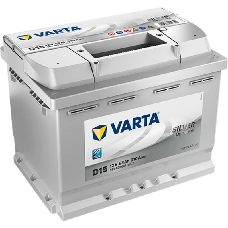 VARTA D15 Silver Dynamic 563 400 061 Autobatterie 63A..