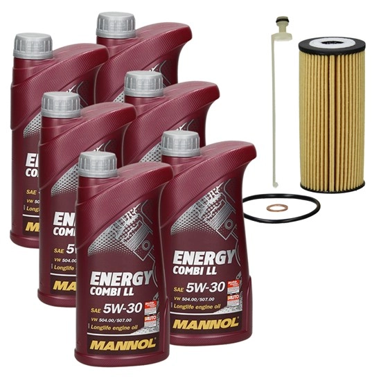 Inspektionspaket mit 6L Mannol Combi LL 5W-30 BMW F20 E90 F10