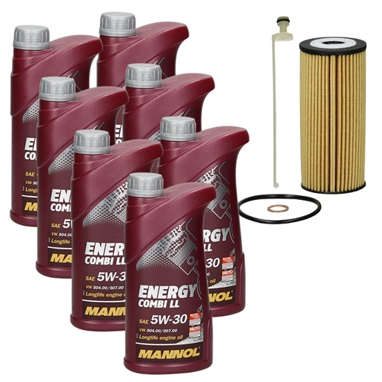 Inspektionspaket mit 7L Mannol Combi LL 5W-30 BMW F20 E90 F10