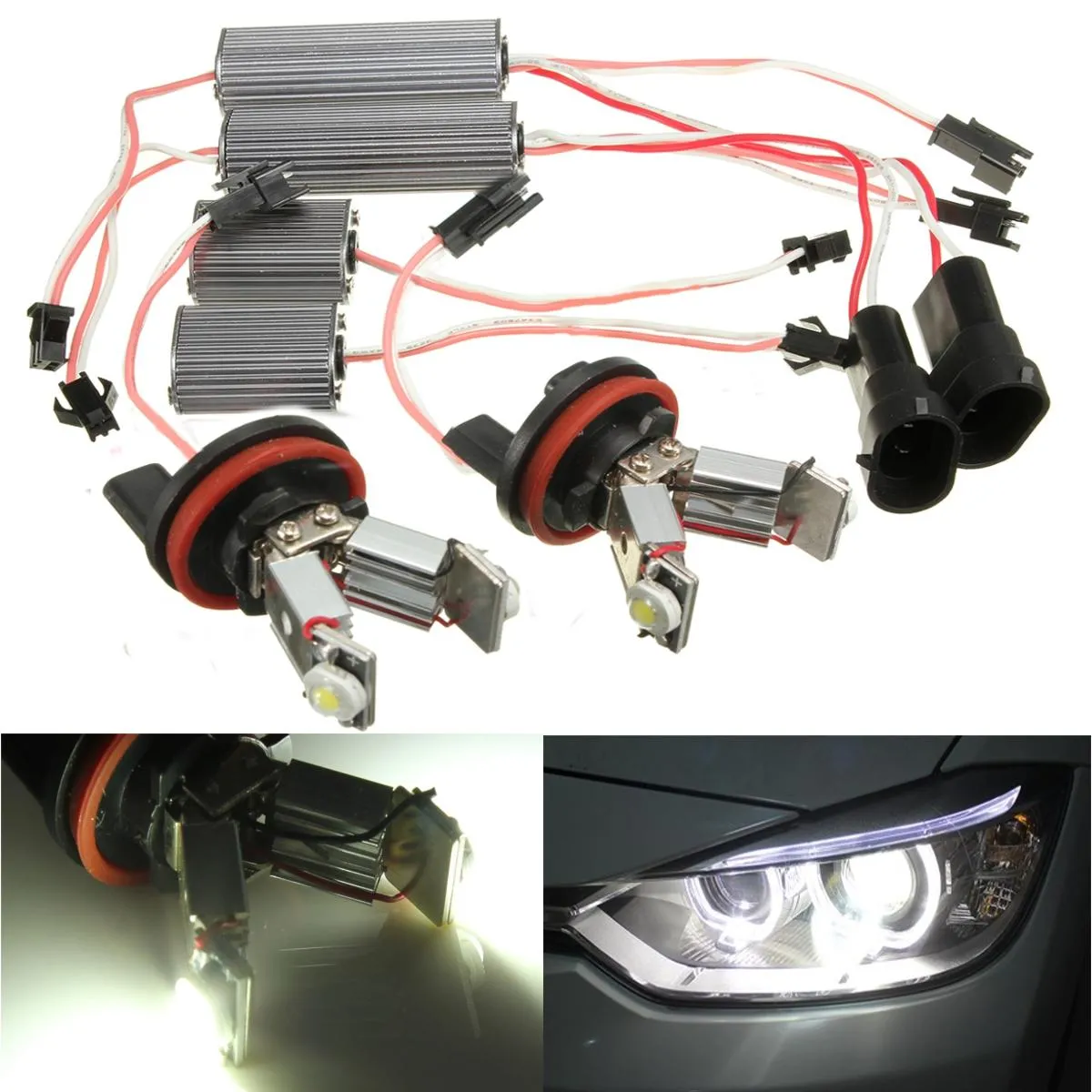 LED Angel Eyes Halo Ringlicht H8 Birnen Fehler Free For BMW EE90 E91 E92 E93