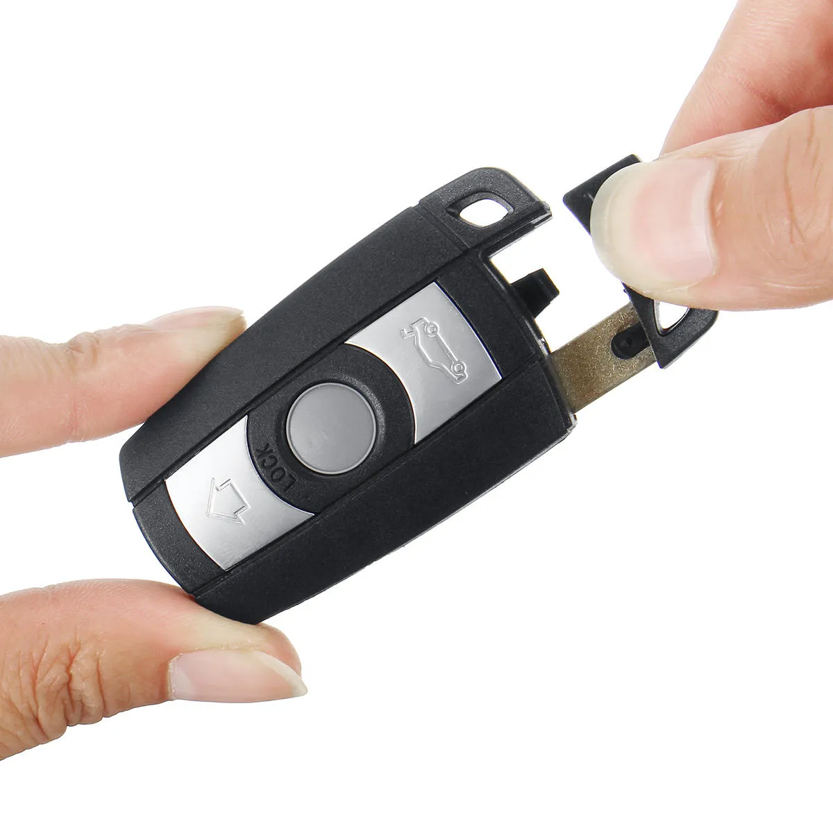 3 Tasten-Fernschlüsselanhänger mit LIR2025-Aufladung Batterie Für BMW 1 3 5 6 7 E90 E92 E93