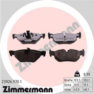 Zimmermann | Bremsbeläge rd:z Hinten (23926.970.1) für BMW Bmw (brilliance)