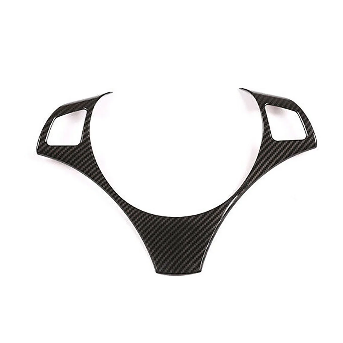 Kohlefaser stil lenkrad taste dekoration rahmen trim abdeckung aufkleber für bmw 3 series E90 e92 e93 2005-2012