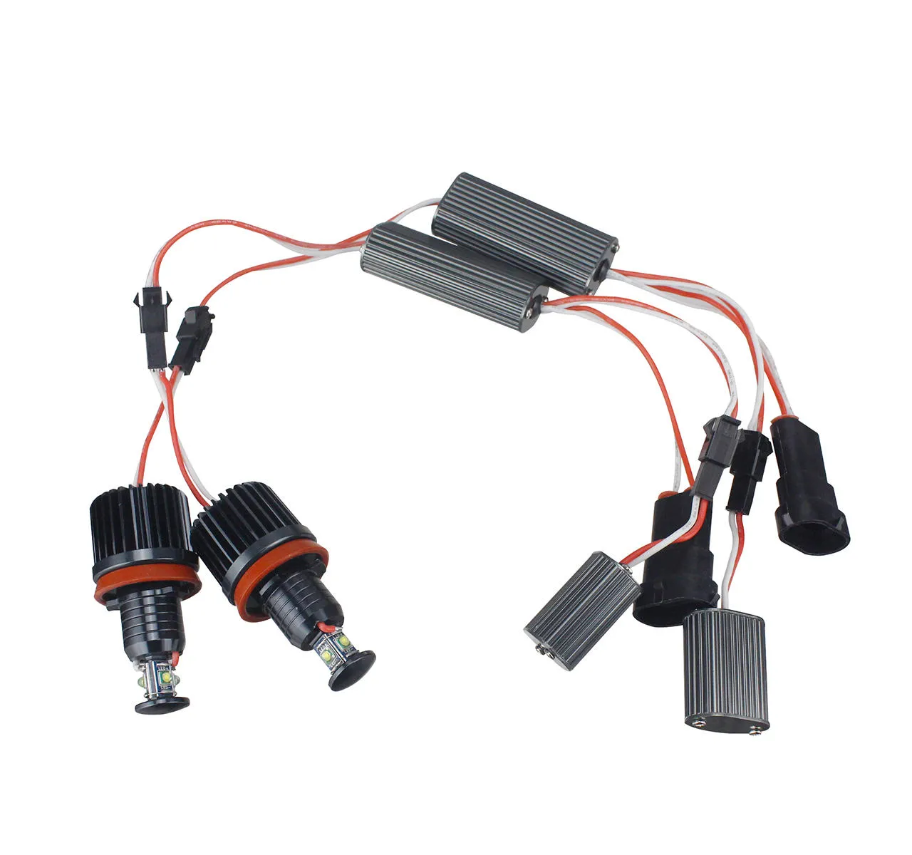 2 STÜCKE H8 LED Angel Eyes Halo Ring Scheinwerfer Lampen 40 Watt 6500 Karat Lichter mit Widerständen für BMW E90 E60