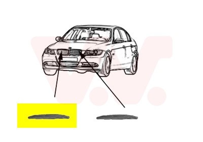 VAN WEZEL Zier-/Schutzleistensatz, Stoßfänger Vorne Rechts für BMW 3