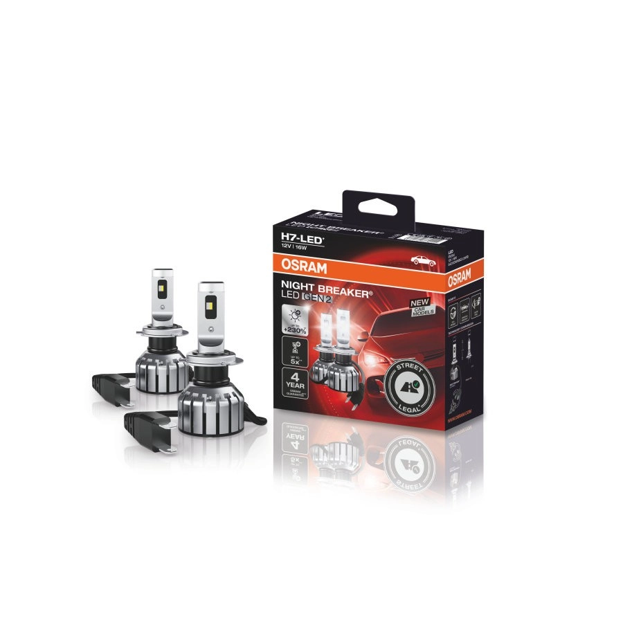 OSRAM NIGHT BREAKER LED GEN 2 H7 Glühlampe, Fernscheinwerfer,Glühlampe, Hauptscheinwerfer 12V für FIAT BMW PEUGEOT CITROEN RENAULT 64210DWNBG2-2HFB