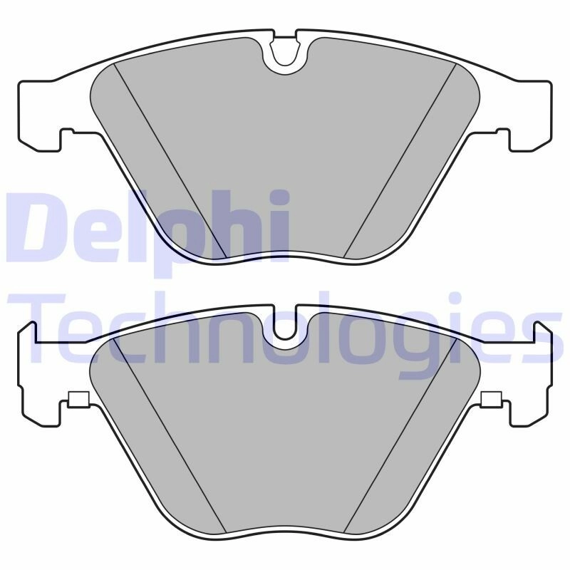 DELPHI Bremsbelagsatz, Scheibenbremse vorne rechts links ohne Zubehör für BMW (BRILLIANCE) 34116763089 34116794913 34116767580 LP3630