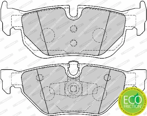 FERODO Bremsbelagsatz, Scheibenbremse hinten rechts links ohne Zubehör für BMW 34216773161 34216767150 34216767148 FDB1807