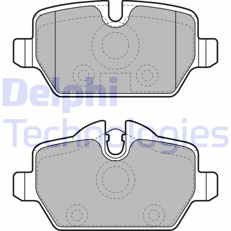 DELPHI Bremsbelagsatz, Scheibenbremse hinten rechts links mit Zubehör für BMW (BRILLIANCE) 34216774417 34212288890 3421677929 LP1924