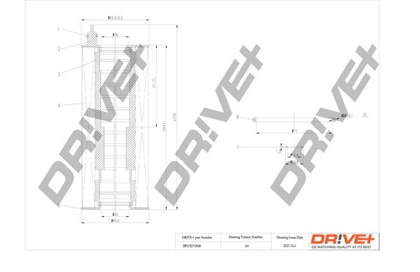 Drive+ Ölfilter  63,5mm für BMW 11427807177 11427805707 DP1110.11.0124