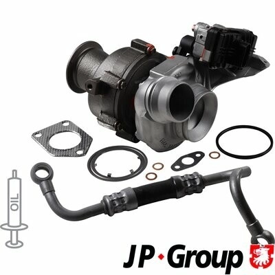 JP GROUP Lader, Aufladung inkl. Dichtungssatz für BMW 11658519476 11658519475 11658517452 1417800410