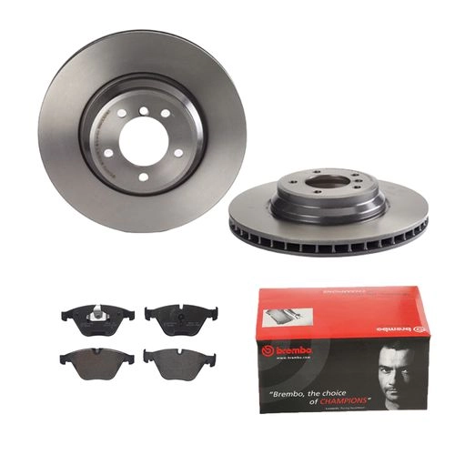 BREMBO Bremsensatz-Vorderachse COATED DISC LINE / STANDARD Bremsensatz, Scheibenbremse vorne rechts links innenbelüftet 348mm für BMW 34116790760 3411