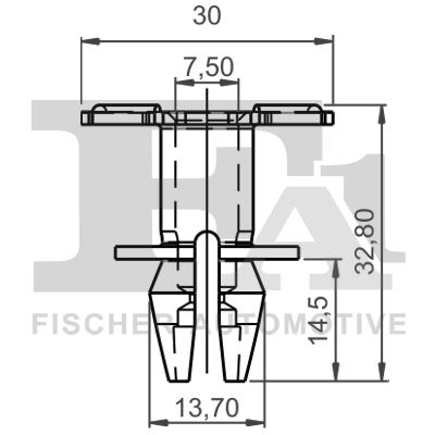 FA1 Clip, Zier-/Schutzleiste 10-20023.25 25x 13,7mm für BMW 07147122912