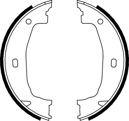 TRISCAN Bremsbackensatz Bremsbackensatz, Feststellbremse 8100 11011 Bremsbackensatz,Bremsbackensatz, hinten rechts links  für BMW 34416755273 34411165