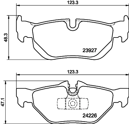 DON Bremsbelagsatz, Scheibenbremse PCP1006 hinten rechts links  für BMW 34216767150 6773161 2288891