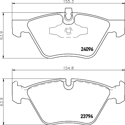 DON Bremsbelagsatz, Scheibenbremse PCP1286 vorne rechts links  für BMW 6771972 2288856 2288857