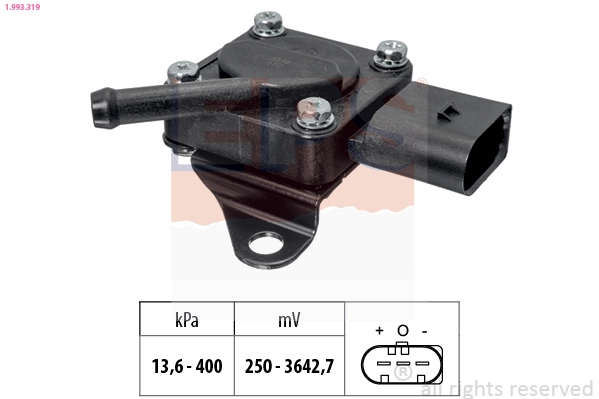 EPS Sensor, Abgasdruck 1.993.319  für BMW 13627808013 7808013