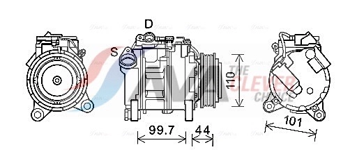 AVA QUALITY COOLING Kompressor, Klimaanlage BWAK493  für BMW 64529223694 64506805070 9225703