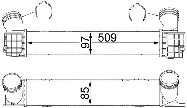 MAHLE Ladeluftkühler CI 146 000S  für BMW 17512468100 17517524916 7524916