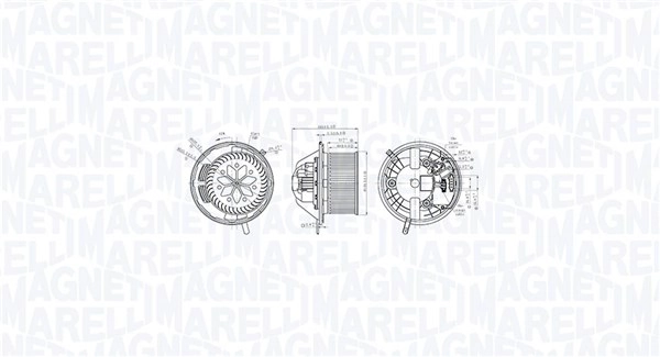 MAGNETI MARELLI Innenraumgebläse 069412760010 Ø150mm 150mm für BMW 64116933663 64119227670 64119144200