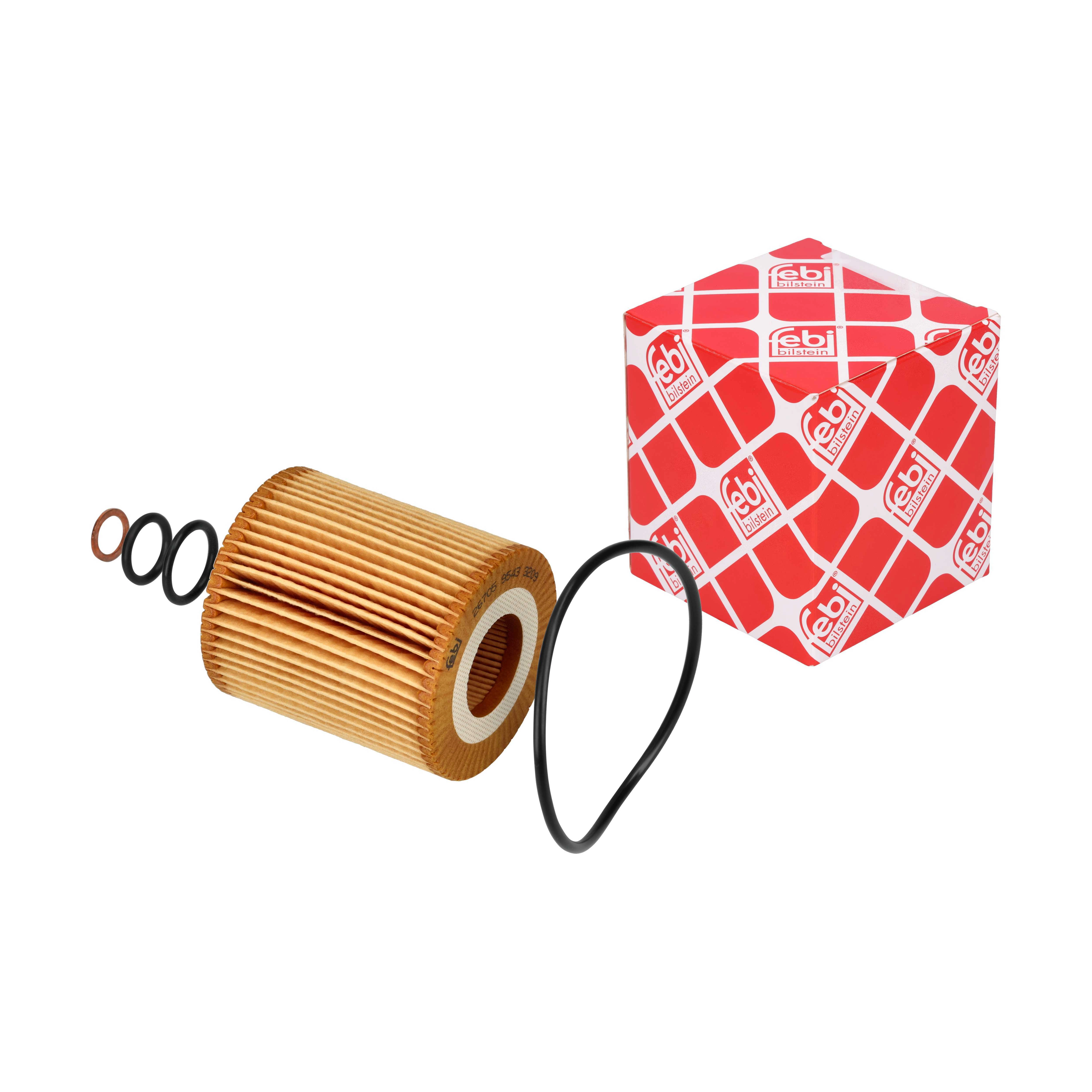 FEBI BILSTEIN Ölfilter 26705 mit Dichtungen 72mm für BMW (BRILLIANCE) 11427501676 11427619319 11427508969