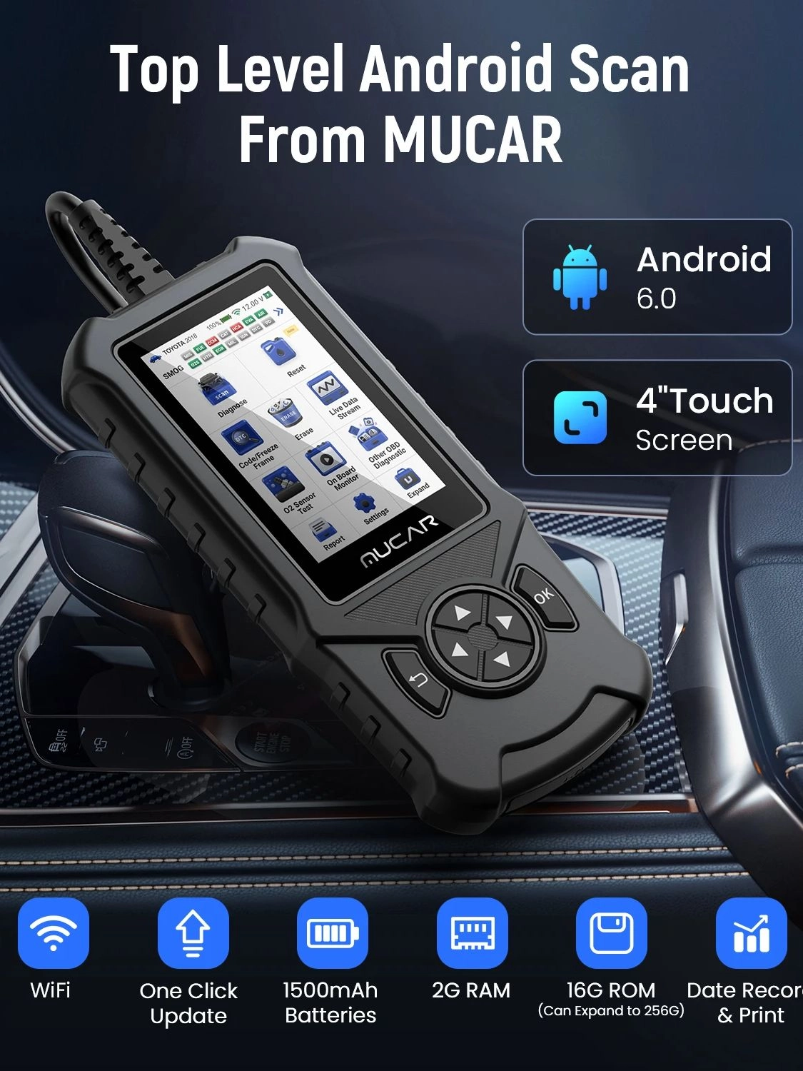 MUCAR CDE900/cde900 Pro OBD2 Diagnosetool 32 GB Scanner Bremse Airbag Getriebe Motor Diagnose Codeleser