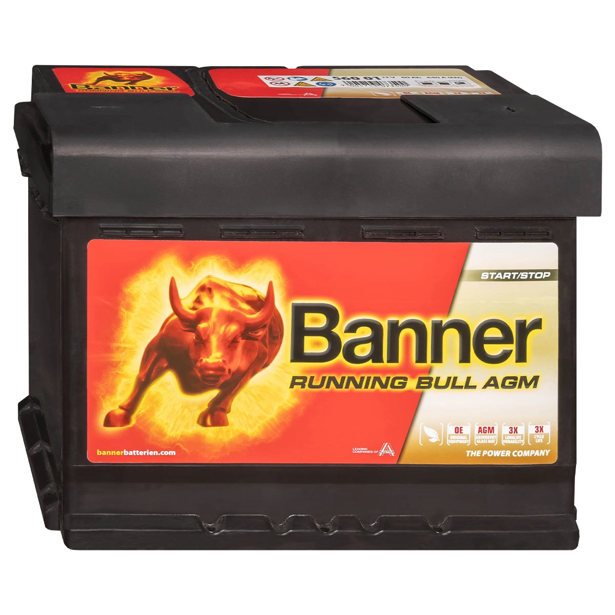 Banner Running Bull Autobatterie 12V 60Ah 56001 AGM