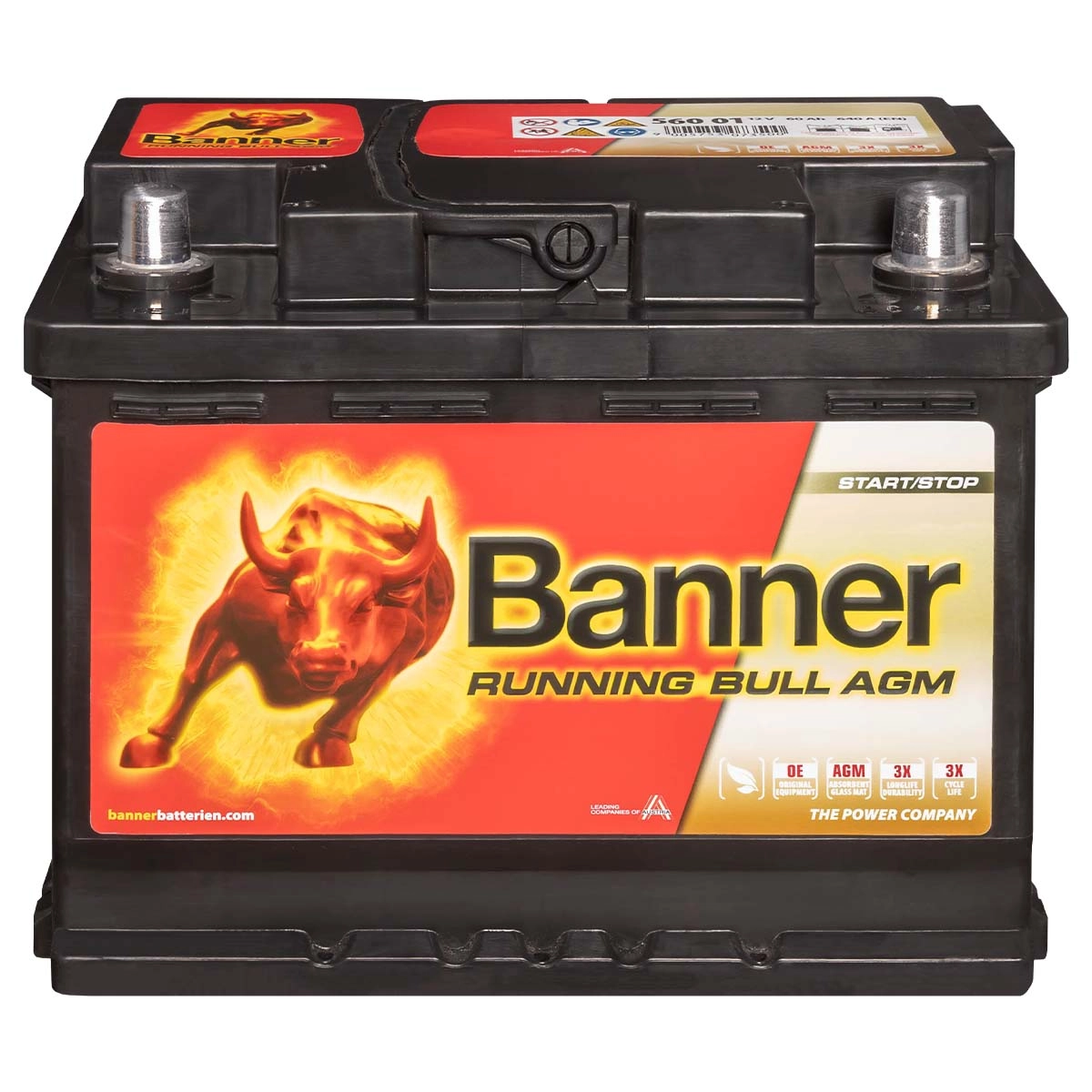 Banner Running Bull Autobatterie 12V 60Ah 56001 AGM