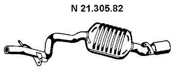 E90 E91 320d VFL Endschalldämpfer 1370mm EBERSPÄCHER