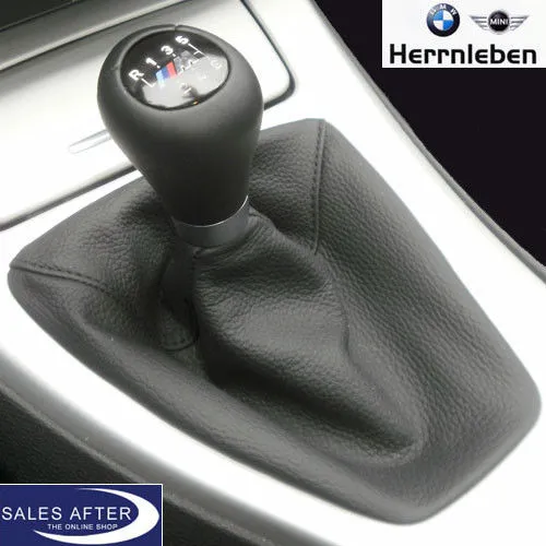 Original BMW E90 E91 E92 E93 M Schaltknauf Short Shift Schaltbalg Leder schwarz