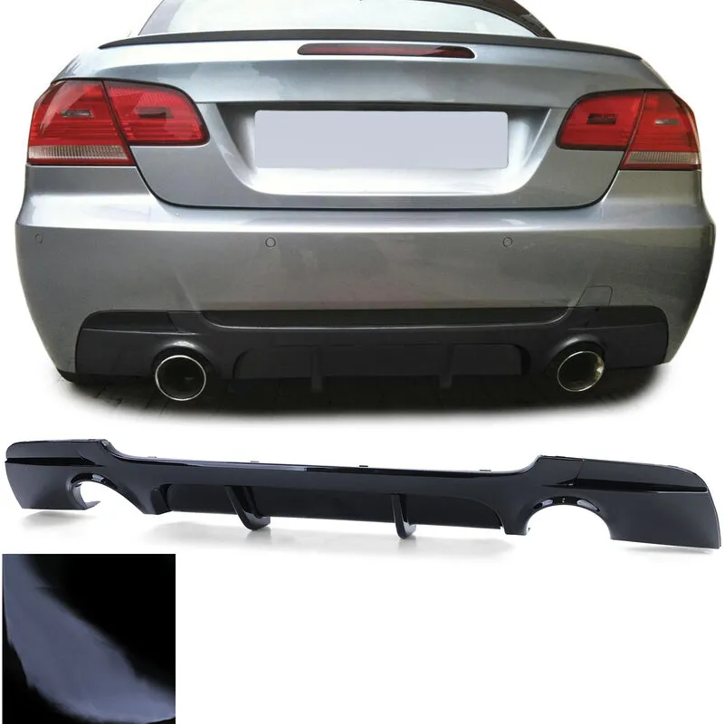Heck Diffusor Einsatz beidseitig Duplex Performance Look für BMW 3ER E92 Coupe