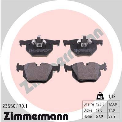 Zimmermann Bremsbeläge hinten BMW E90 + Touring X1