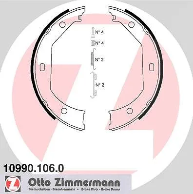 Zimmermann Bremsbacken BMW 1er E81 3er E46 E90 F30 4er F32 5er E39 X1