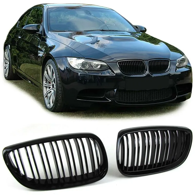 Sport Kühlergrill Nieren Doppelsteg schwarz glänzend BMW 3er E92 E93 06-09