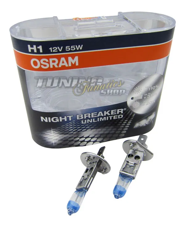 2x Original Osram H1 NightBreaker UNLIMITED Plus +110% Birnen #88 für FERNLICHT