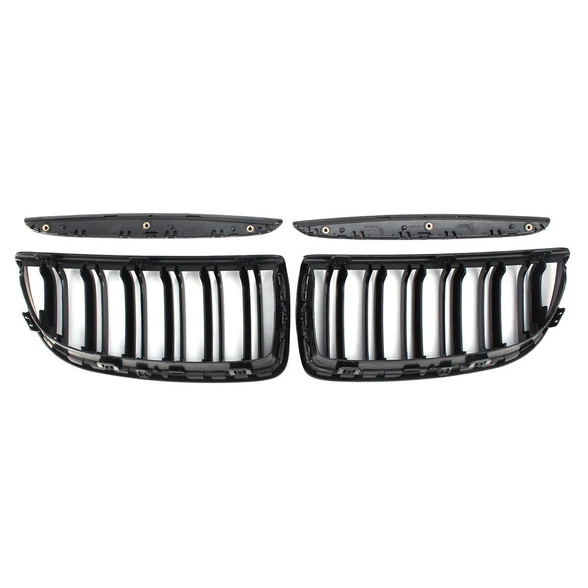 One Paar Auto Matt Schwarz Front Niere Doppel Slat Grille Set für BMW E90 E91 2005-2008