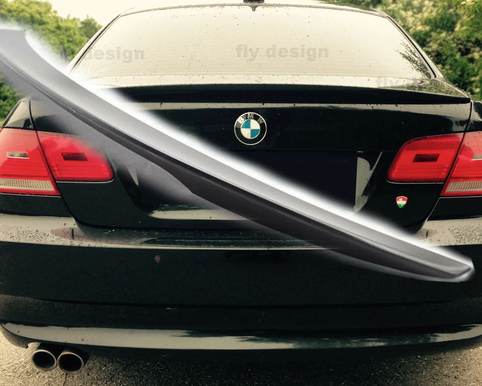 für BMW 3er e90 spoiler abrisskante heck typ performance lackiert saphirschwarz 