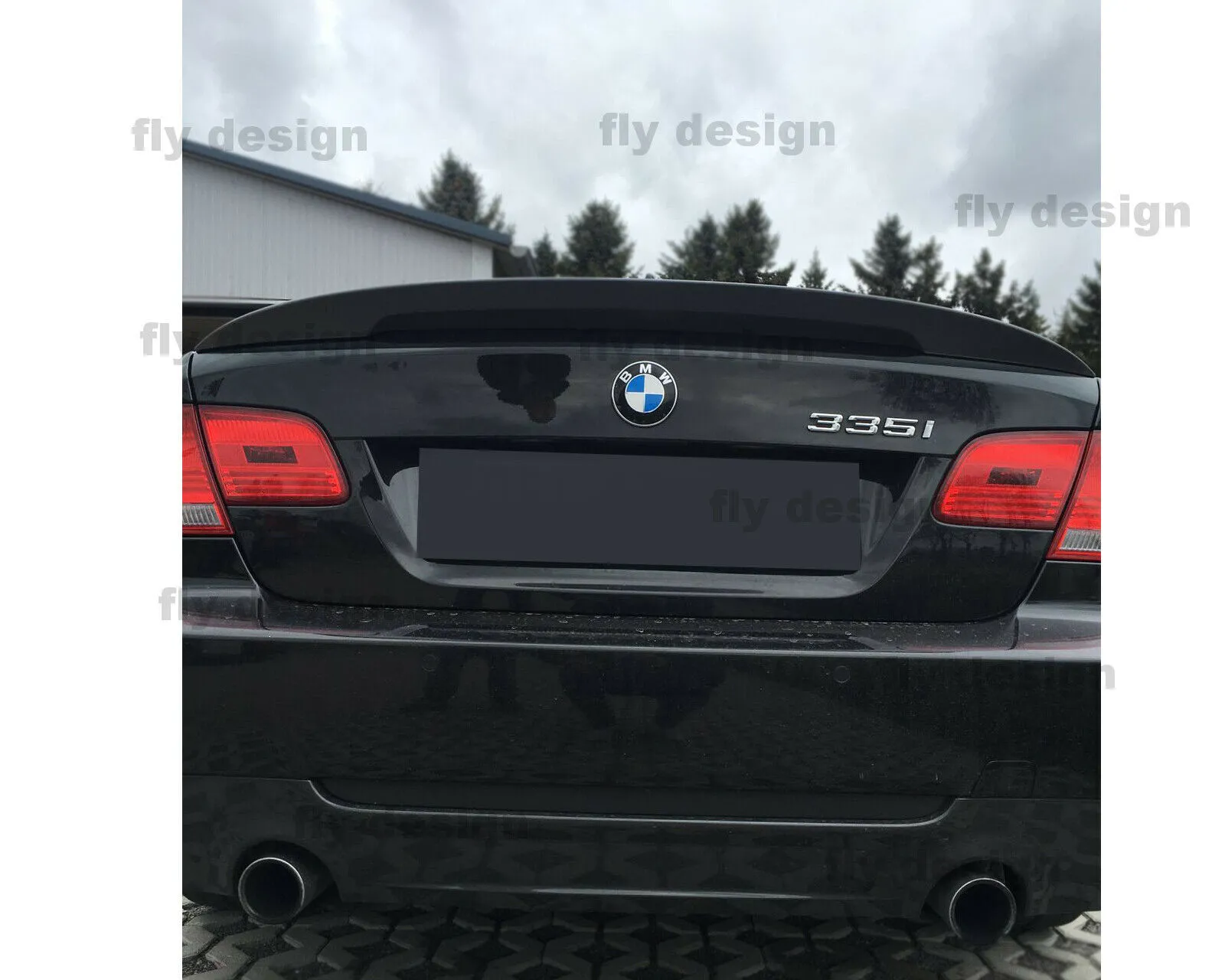 für BMW 3er e90 spoiler abrisskante heck typ performance lackiert saphirschwarz 