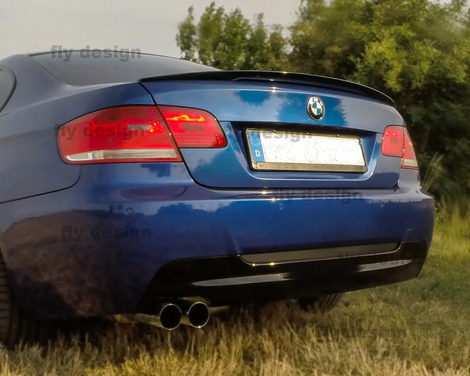 für BMW 3er e90 spoiler abrisskante heck typ performance lackiert saphirschwarz 