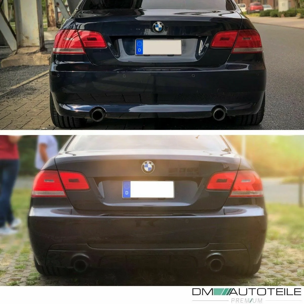 Sport-Performance Heckdiffusor 335i 335d Schwarz passt für BMW E92 E93 M-Paket