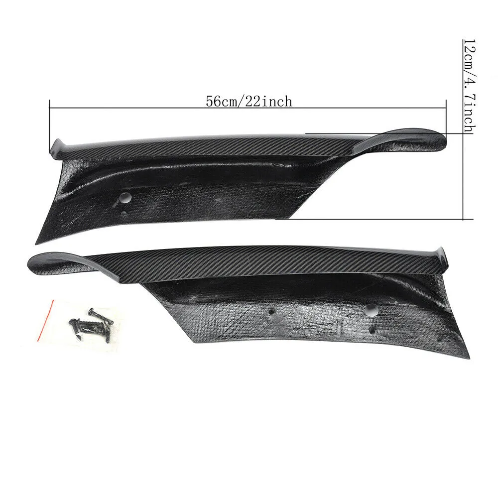 2x Carbon Splitter Flaps Frontlippe Stoßstangen Spoiler für BMW 3er E90 M-Paket 