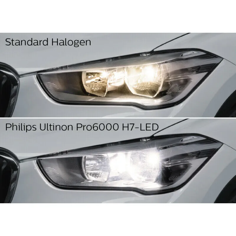 2 x PHILIPS H4 LED Autolampe Ultinon Pro6000 12V Scheinwerfer Straßenzulassung