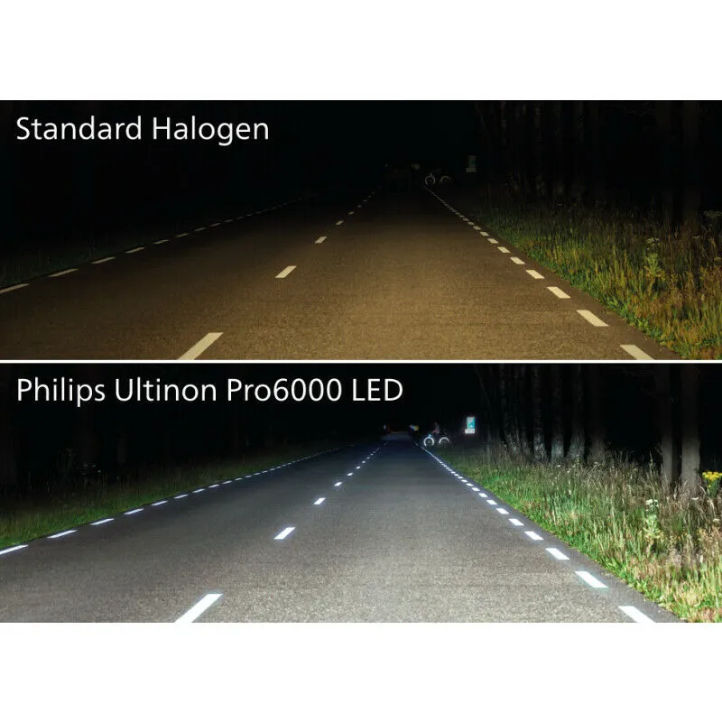 2 x PHILIPS H4 LED Autolampe Ultinon Pro6000 12V Scheinwerfer Straßenzulassung