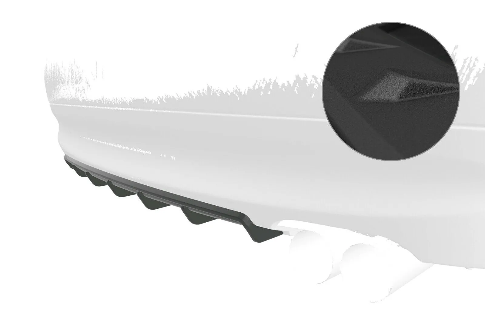 Heck Ansatz Spoiler Tuning Diffusor für BMW 3er E90 / E91 HA284-S