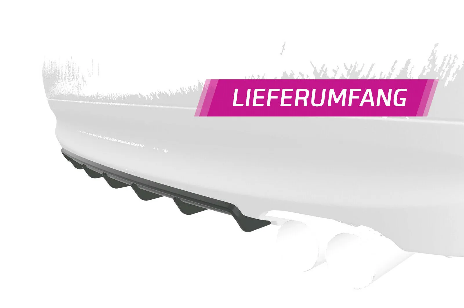 Heck Ansatz Spoiler Tuning Diffusor für BMW 3er E90 / E91 HA284-S