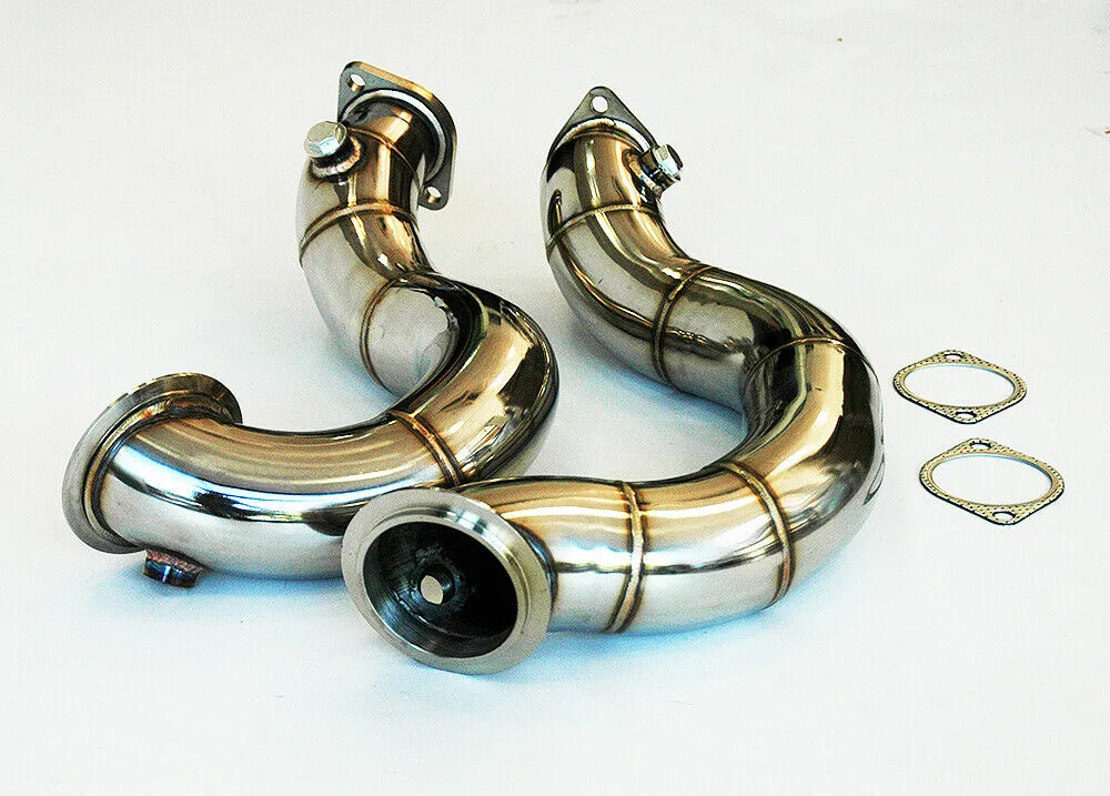 DOWNPIPE 3" 76MM ERSATZROHR für BMW E90 E92 E93 335i E82 135i N54 EDELSTAHL