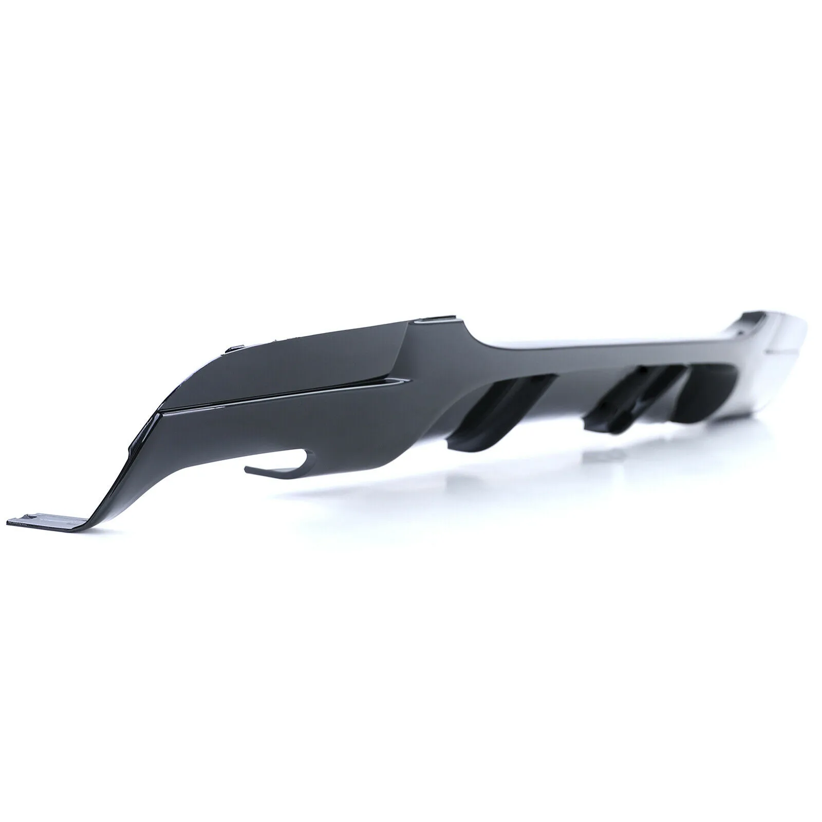 Heck Diffusor Doppelrohr Performance Schwarz Glanz passend für BMW 3er E90 05-12