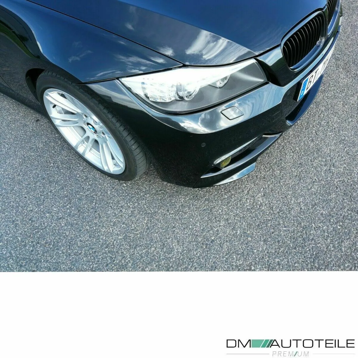 LCI Satz Flaps Stoßstangenspoiler Splitter Lippe passend für BMW E90 E91 LCI