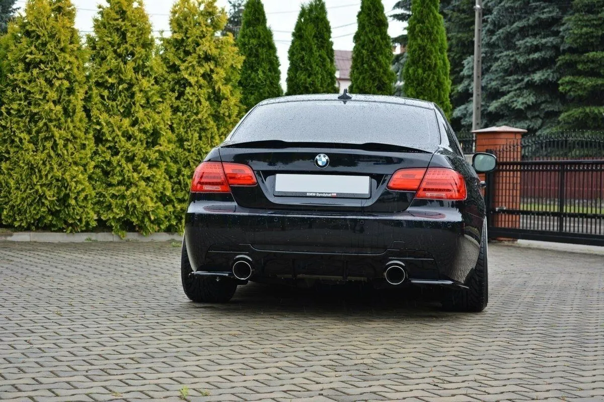 Heck Spoiler Aufsatz Abrisskante für BMW 3er E92 M Paket schwarz Hochglanz